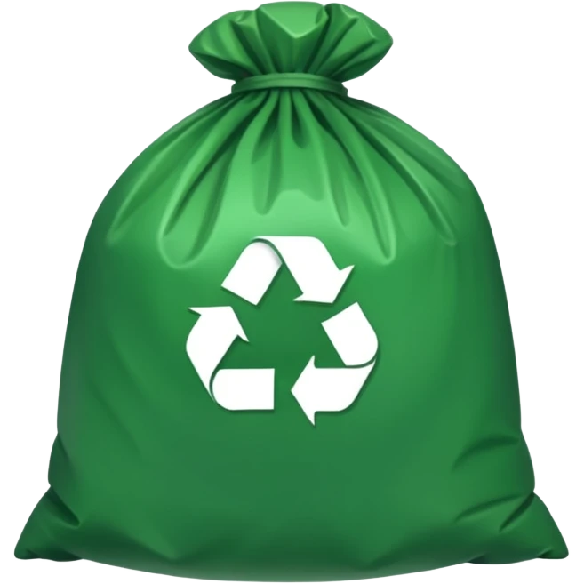 green garbage bag emoji