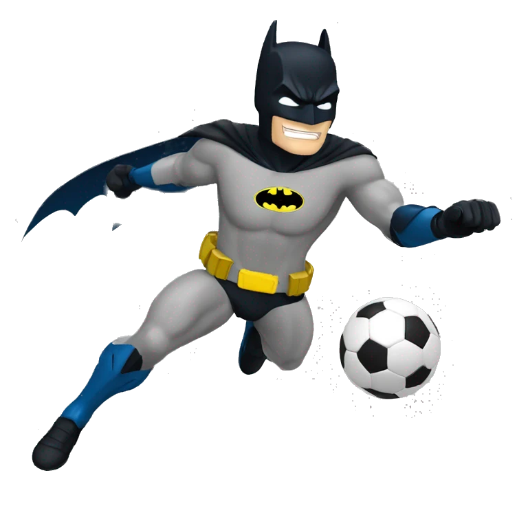 Batman jugando fútbol  emoji