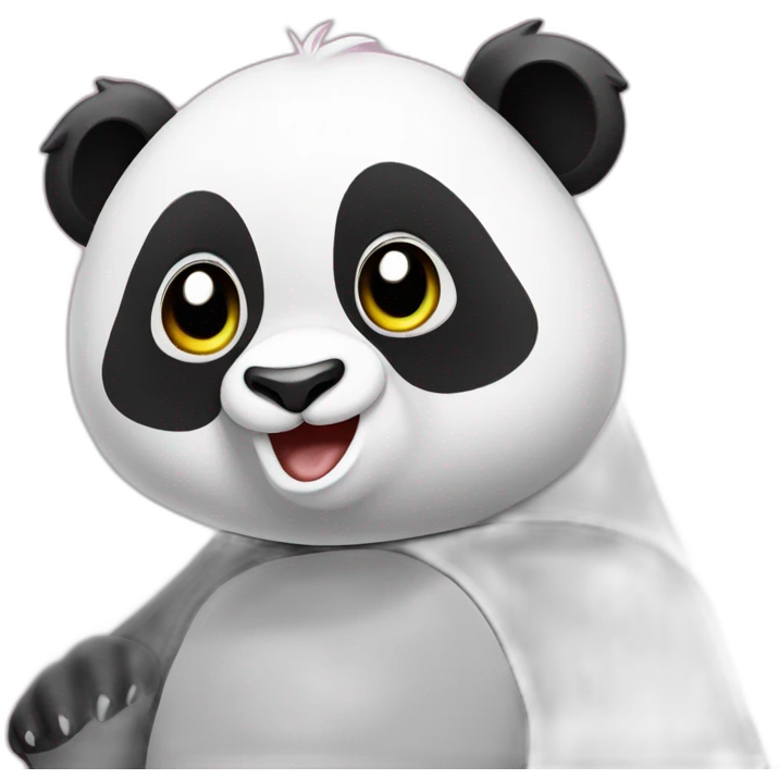 Panda sur pingouin emoji