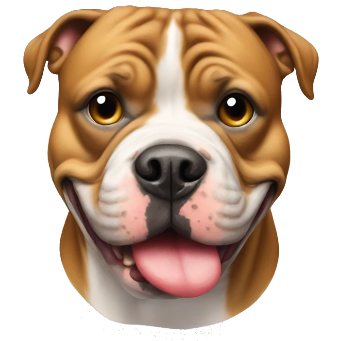 American bully with burger emoji