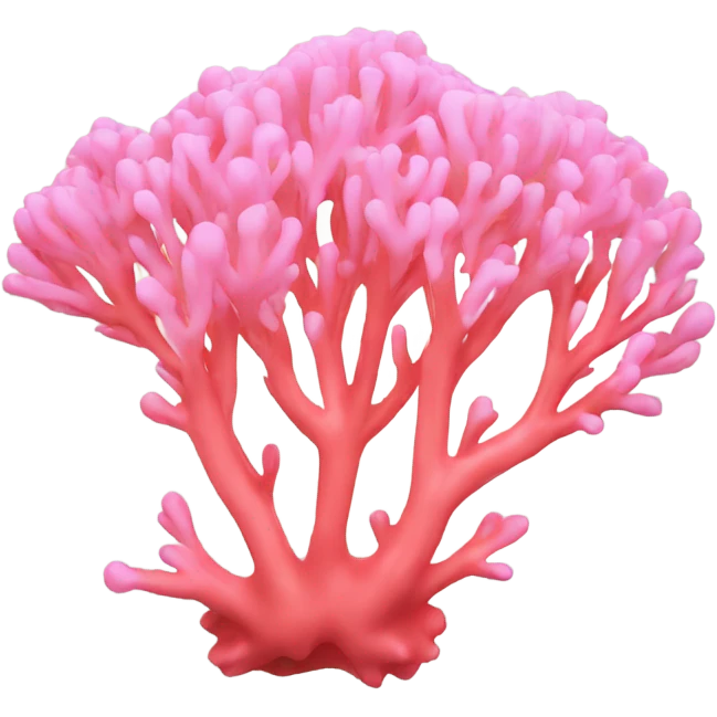 one pink coral  emoji