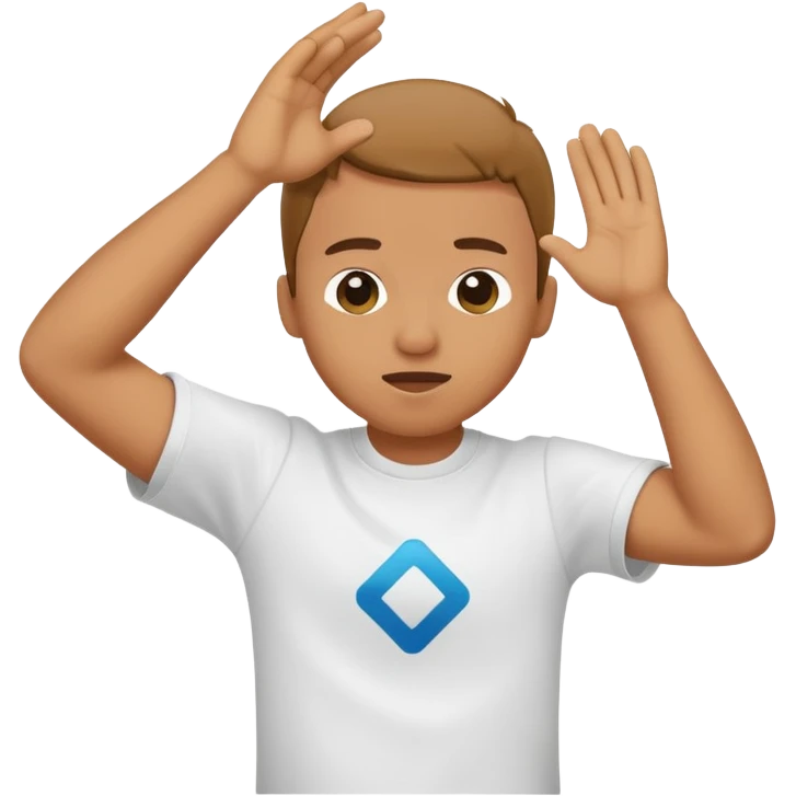 a person doing the dab emoji