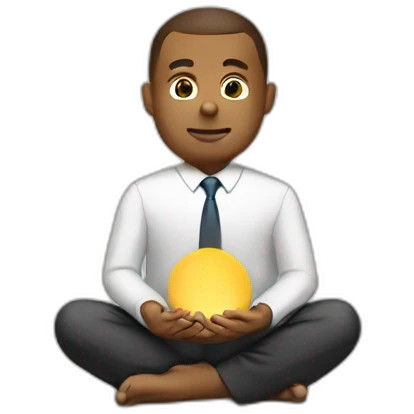 meditate businessmen emoji
