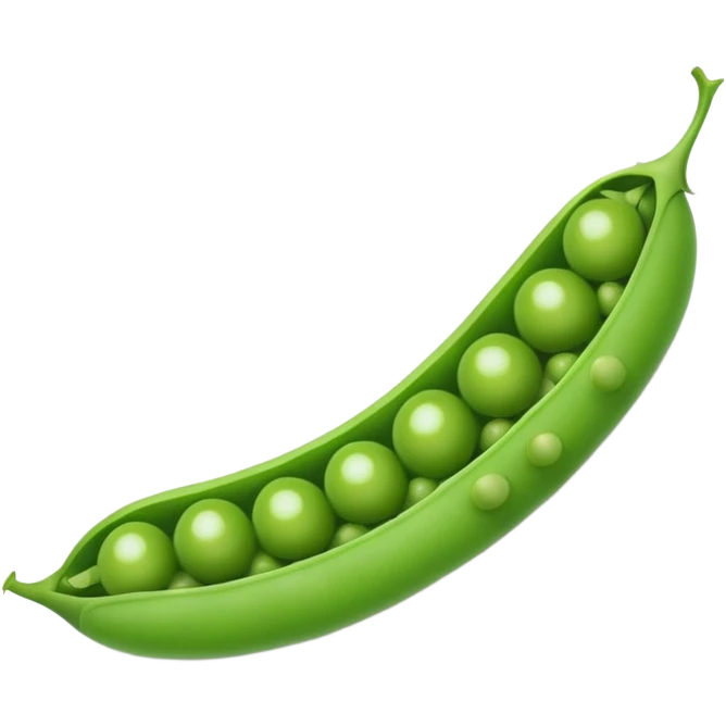 A pea pod with peas visible inside emoji