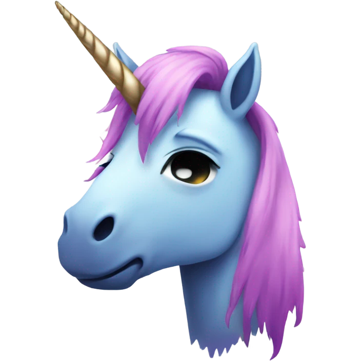 Depressed emo unicorn emoji