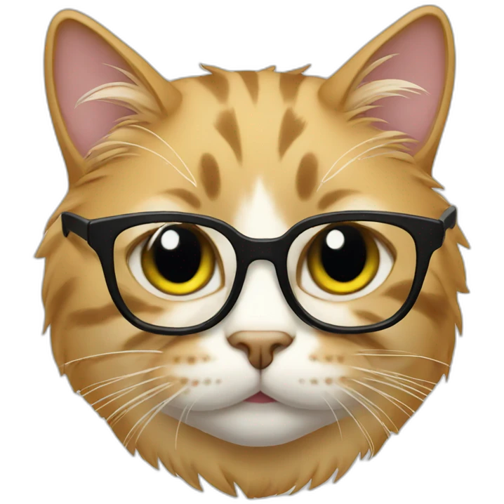Cat glasses emoji
