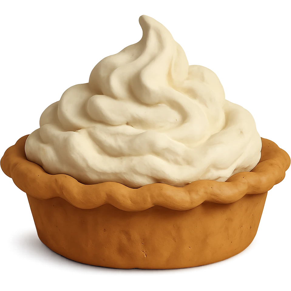 claymation style cream pie emoji