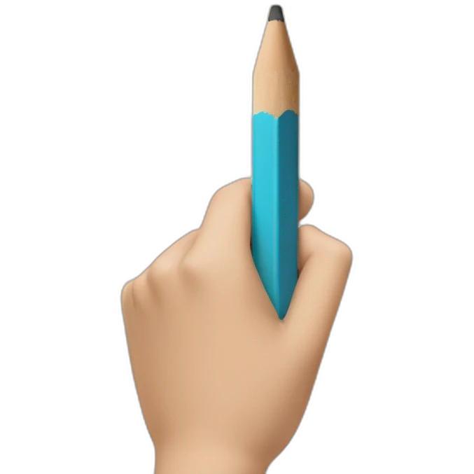 hand drawing a picture with a pencil emoji