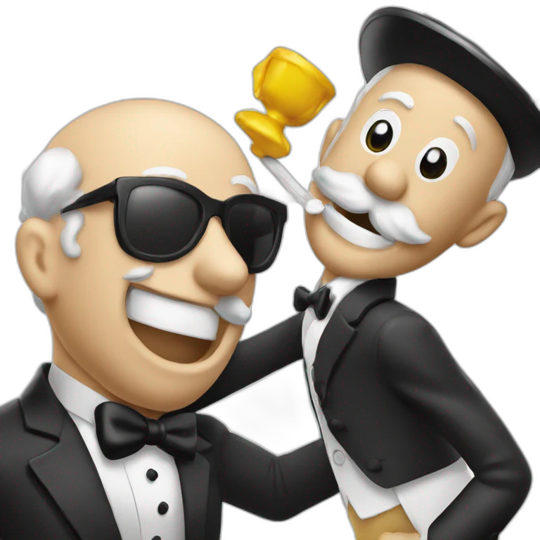 monopoly man getting wacked emoji