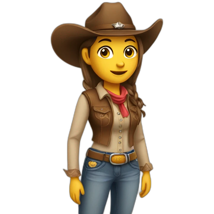 yee-haw girl emoji