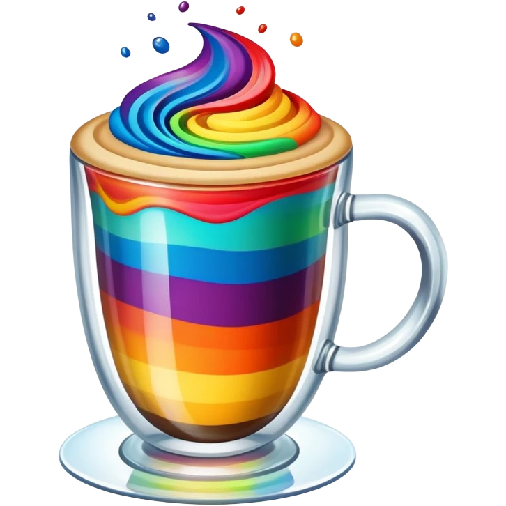 Rainbow coffee emoji