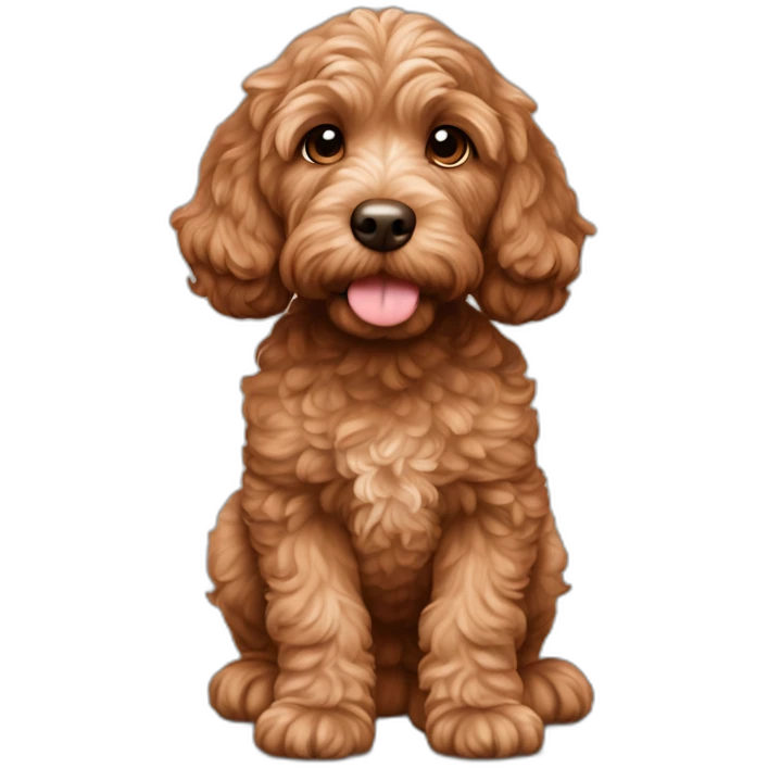 Reddish light brown cockapoo puppy emoji