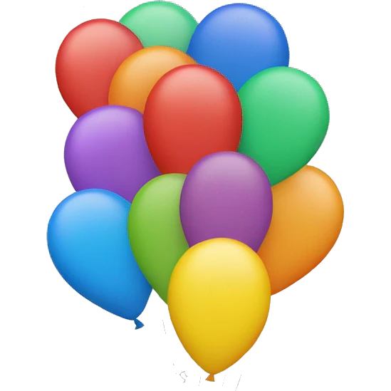 Multicolored balloons emoji