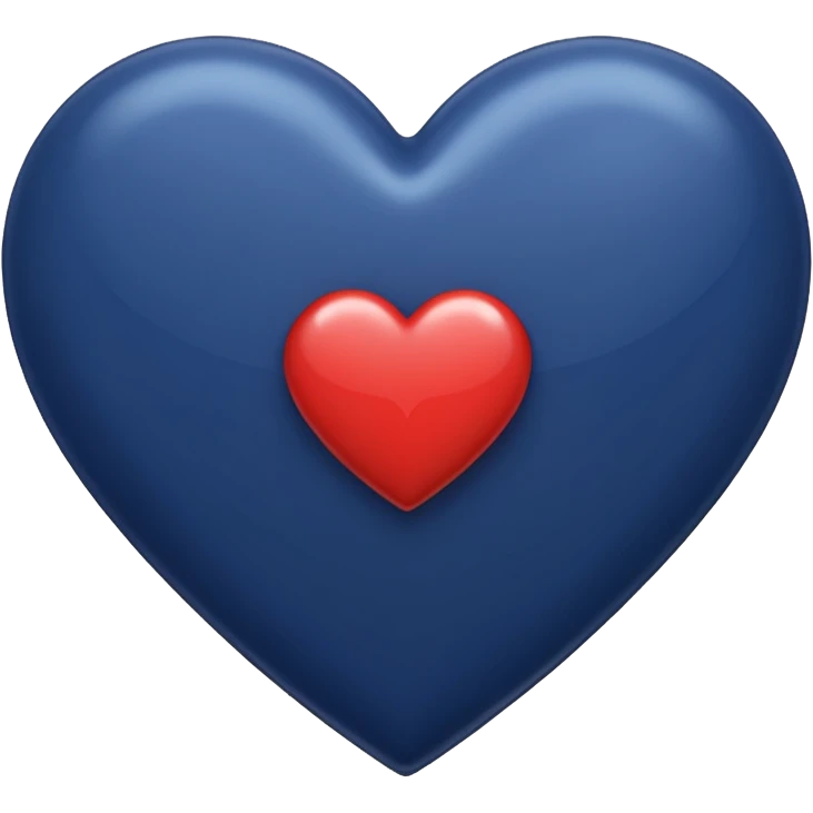 Navy blue iphone heart emoji