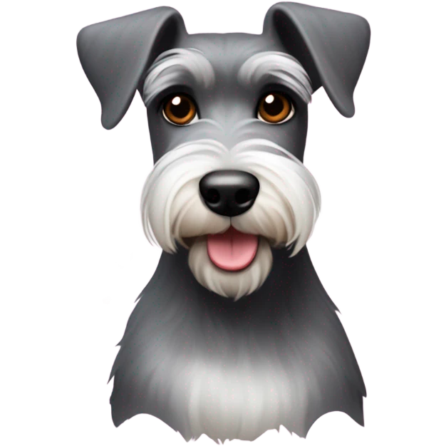 Schnauzer with hearts  emoji