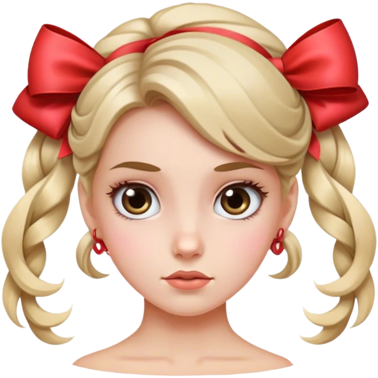 girl rolling eyes with bow emoji