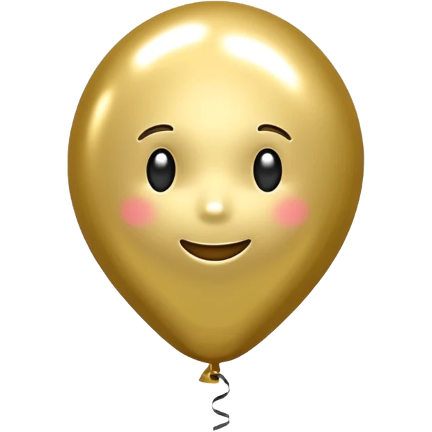 gold balloon without face emoji