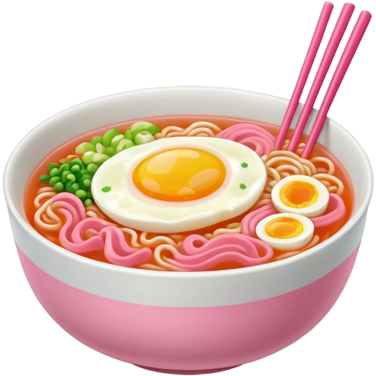 Pink ramen emoji