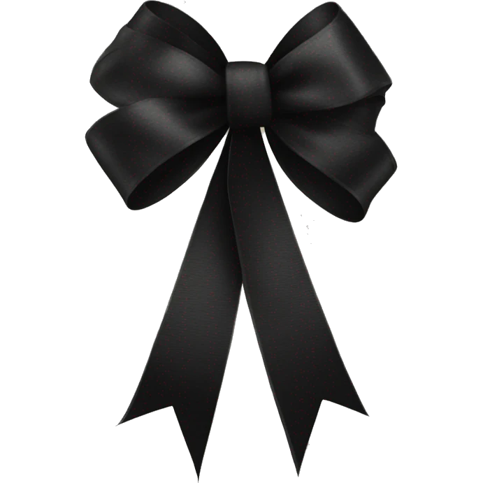 black ribbon bow emoji