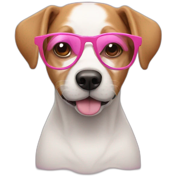 dog in pink glasses  emoji