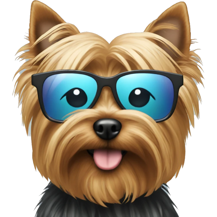 Yorkie with sunglasses  emoji