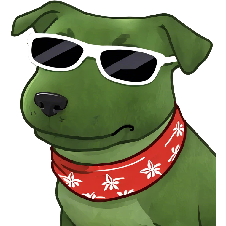 Cool dog emoji