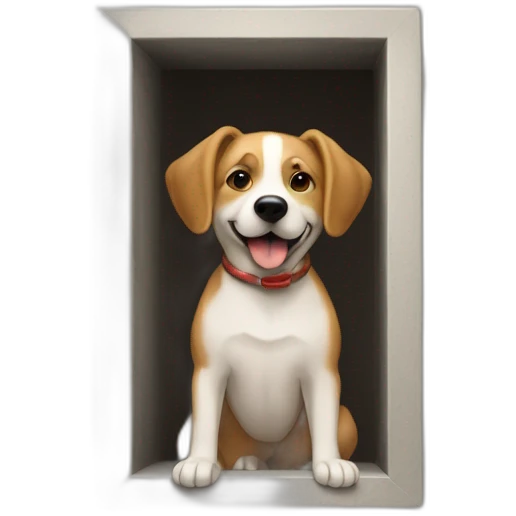 Chien dans une niche emoji