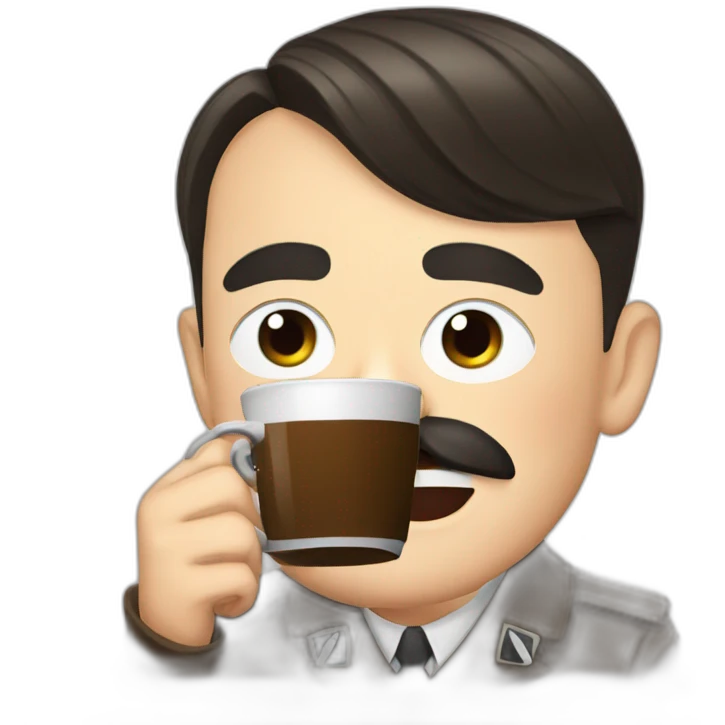 Adolf hitler drinking coffee emoji