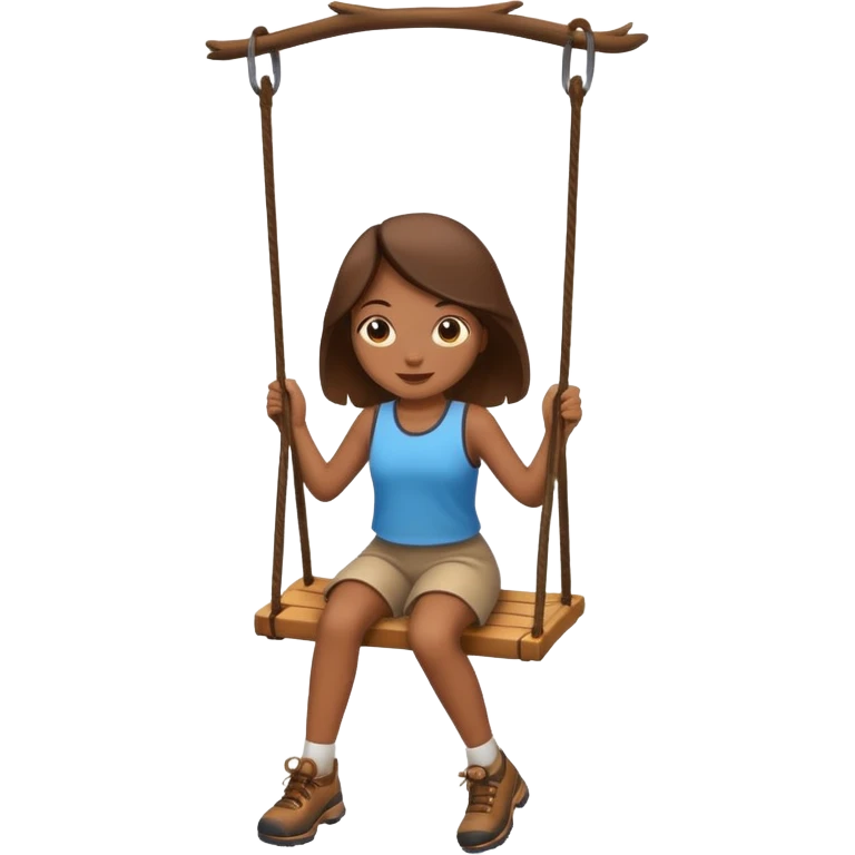 swing hike brown girl  emoji