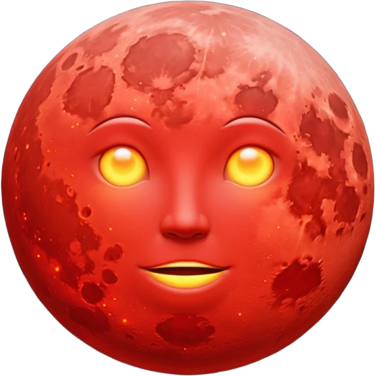 Red moon emoji