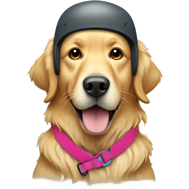 Snowboarding golden retriever  emoji