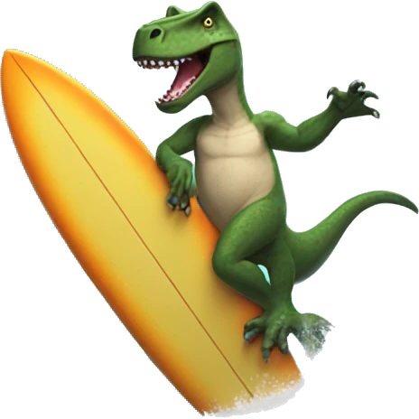 Trex surf emoji