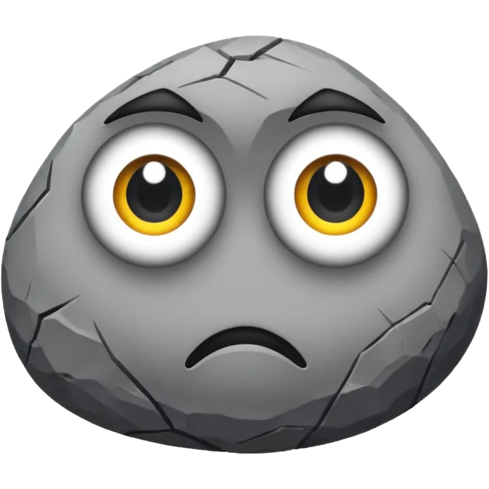Rock with eyes  emoji