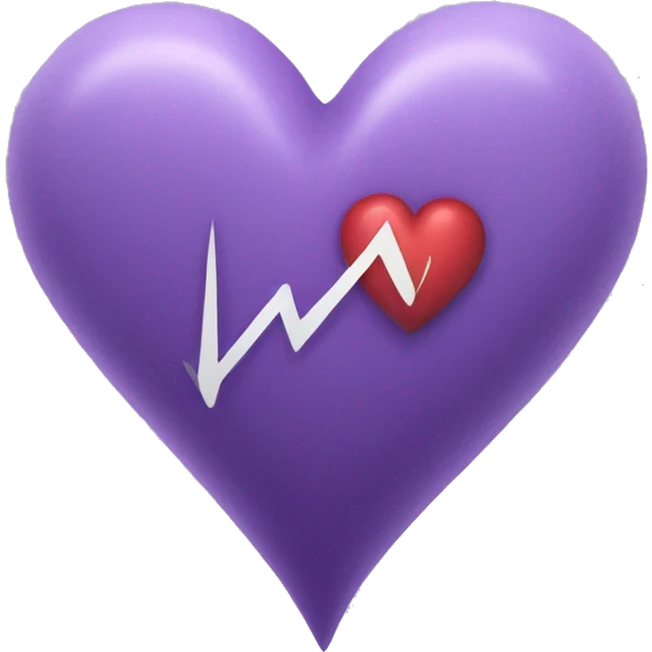 Lavender pulsating heart emoji