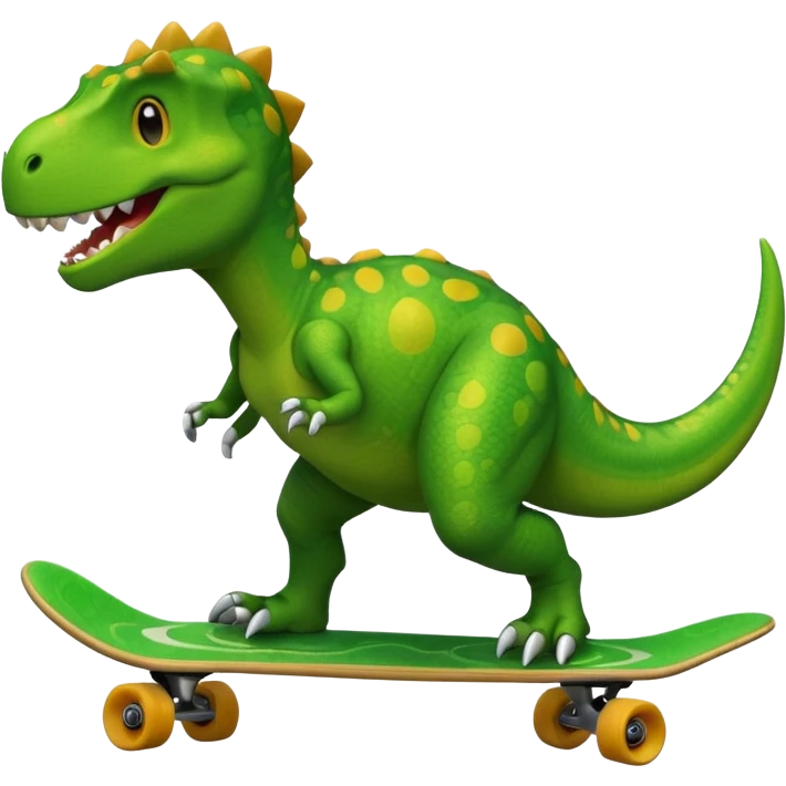 Dinosaur skateboarding  emoji