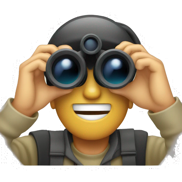 Person looking through binoculars emoji