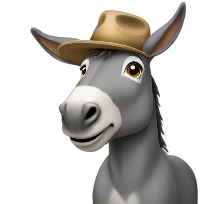 Donkey with a hat emoji