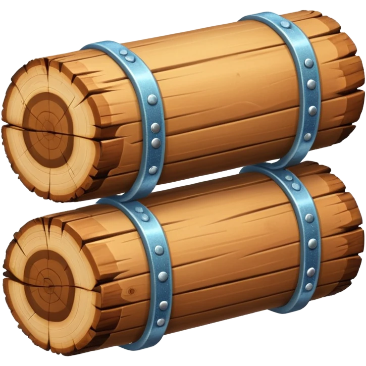 two log emojis, stacked on top of each other, one hanging over the side, with subtle sparkles in the background emoji