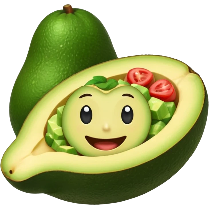 Casa de Infonafit con un aguacate con pies  brazos emoji