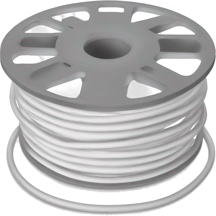 Filament Spool, top and bottom in white emoji