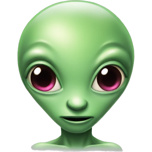 Alien in love emoji