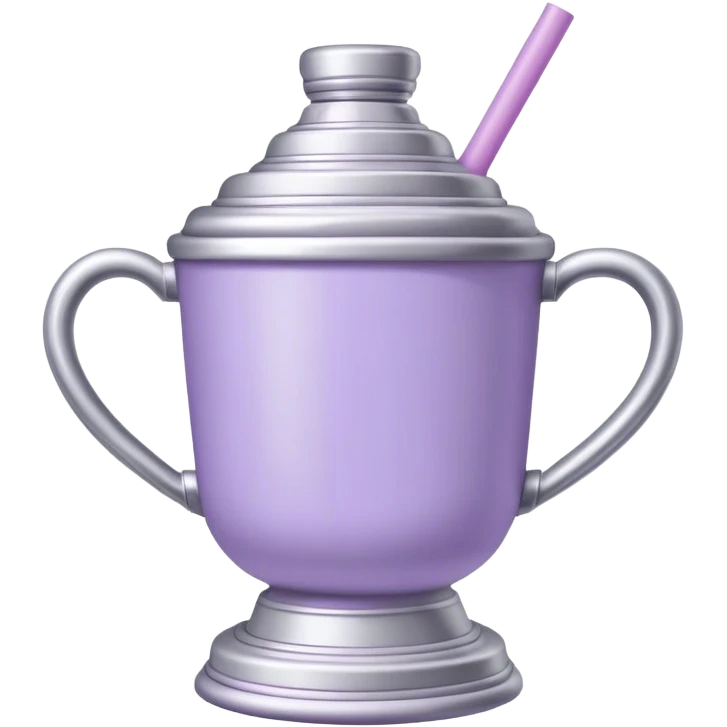 Pastel purple Stanley cup with straw emoji