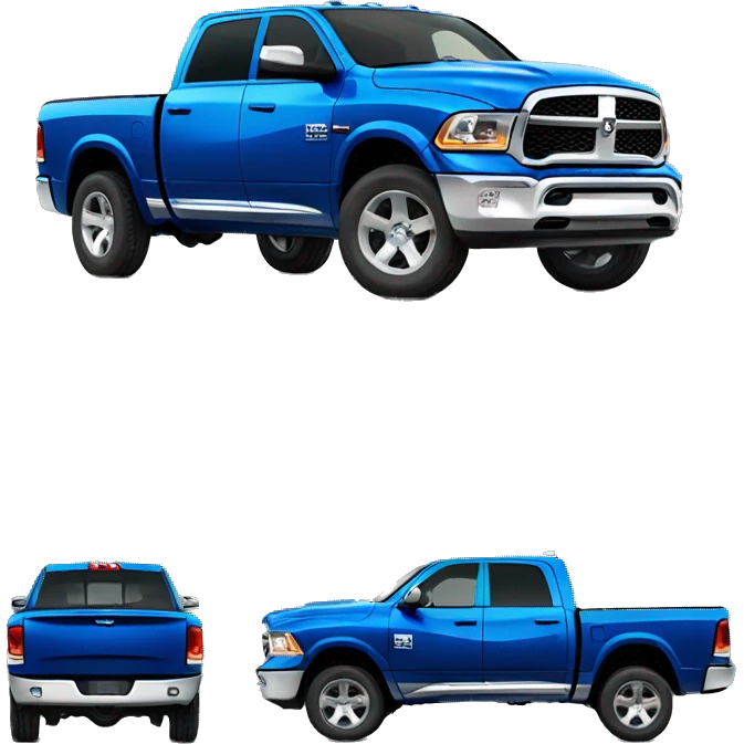 Blue Dodge ram truck  emoji