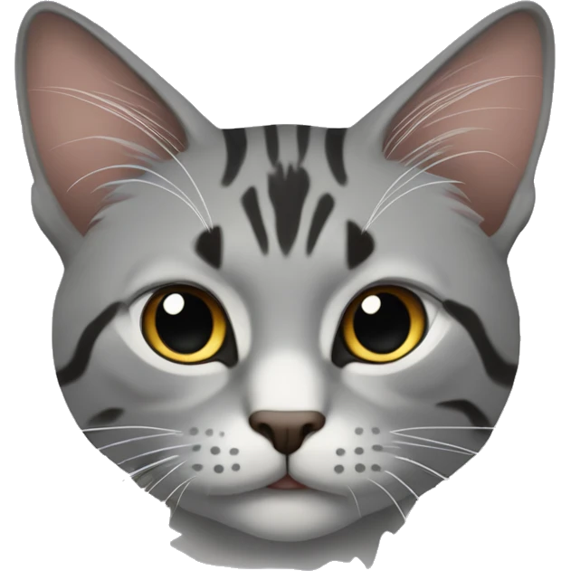 Кошка в фиолетовой шляпе ухмыляется emoji