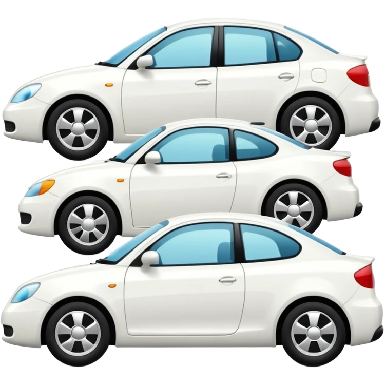Two white cars emoji