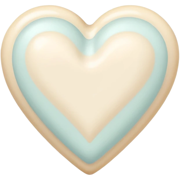 A cream pastel heart  emoji