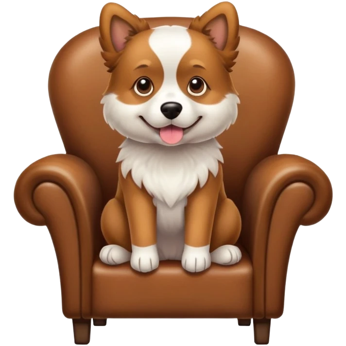 Dog on chair  emoji