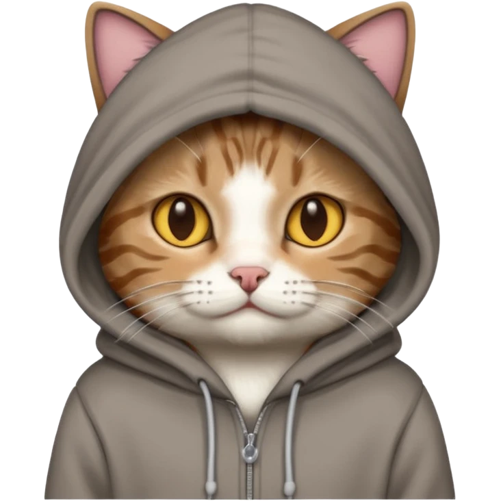 cat with brown hoodie emoji