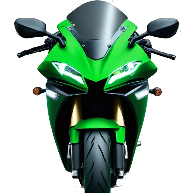 green kawasaki ninja H2 emoji