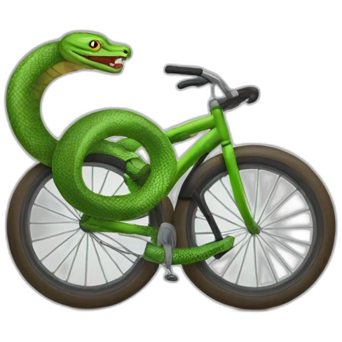 serpent sur vélo emoji